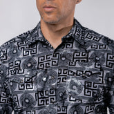 Camisa Wild Bull Est Flock Gris 085